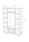 Шкаф распашной с зеркалом 2100х1600х540
